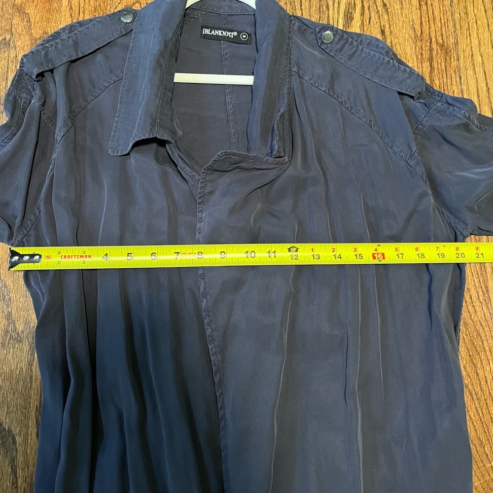 NWT BLANK NYC Dip Dye Dual Tone Gray Black Trench Coat Open Tunic Women'… - Picture 15 of 16